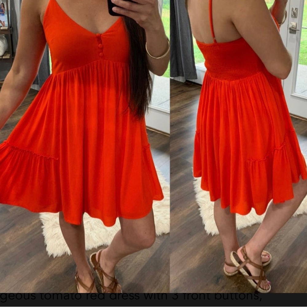 NWOT flowy red dress